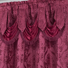 Load image into Gallery viewer, All American Collection New 4 Piece Drape Set with Attached Valance and Sheer with 2 Tie Backs Included